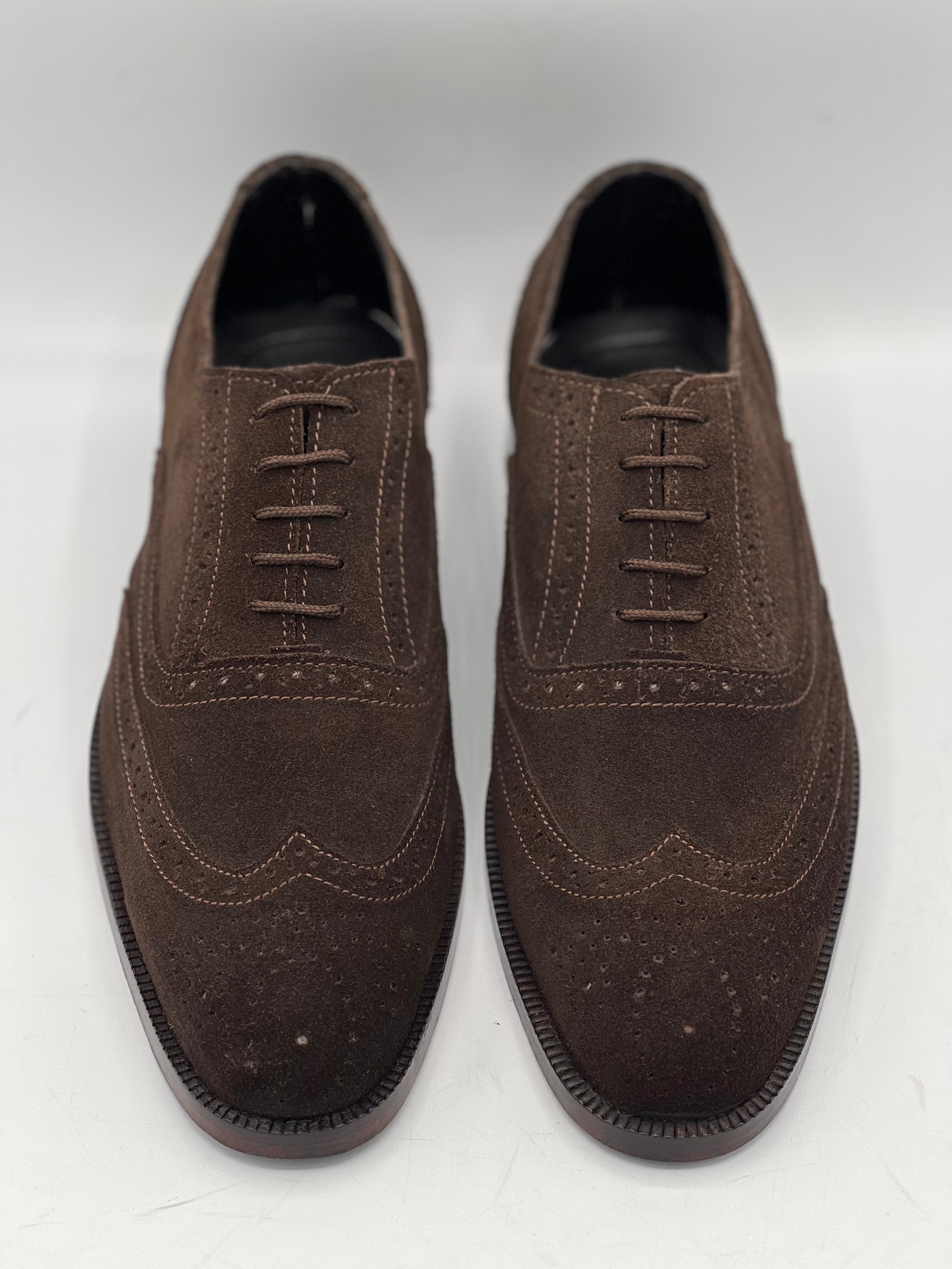 Suede best sale brogue shoes