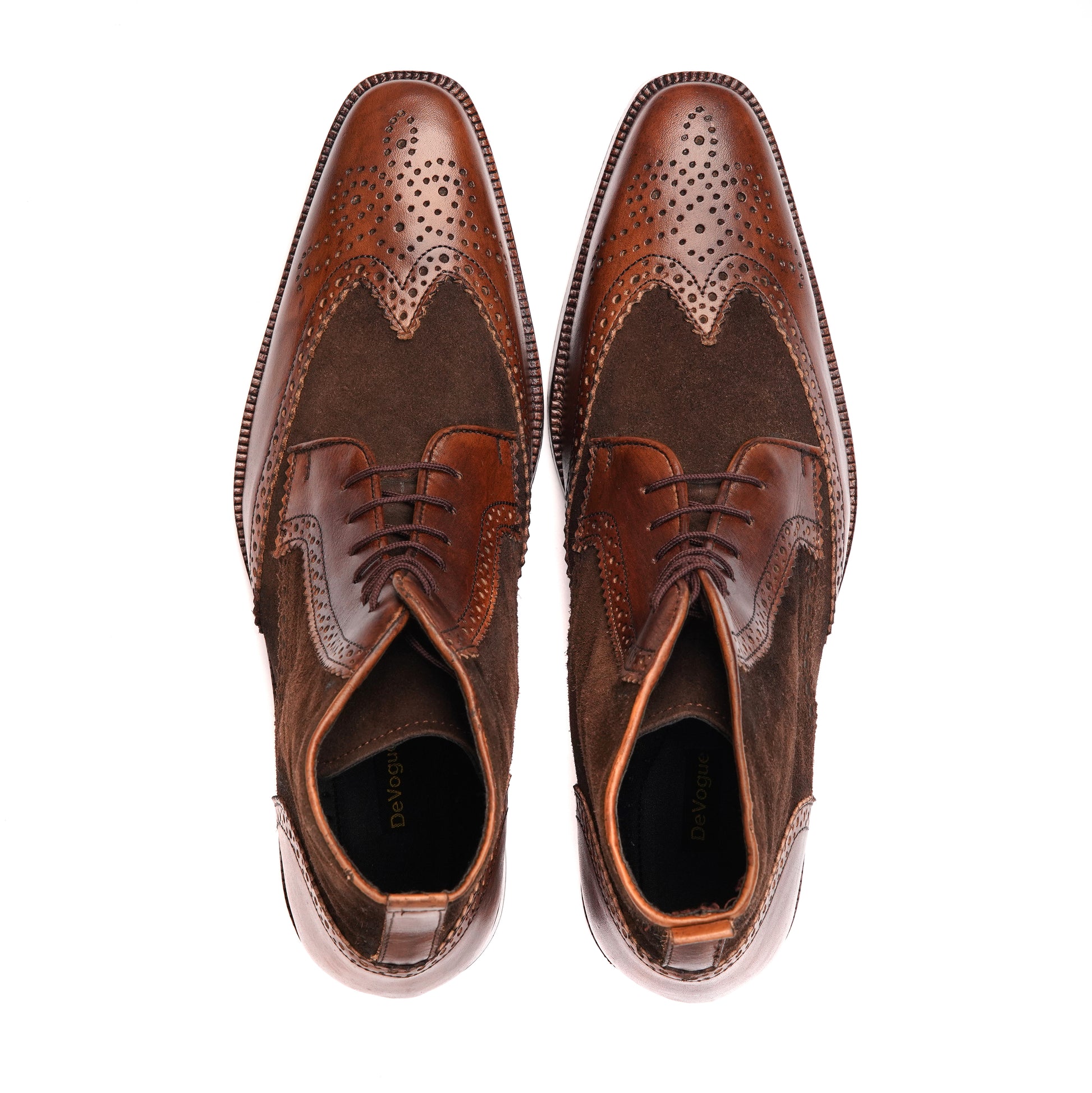 Royal Shaded High Ankle Brogue Laces Shoe - DeVogue