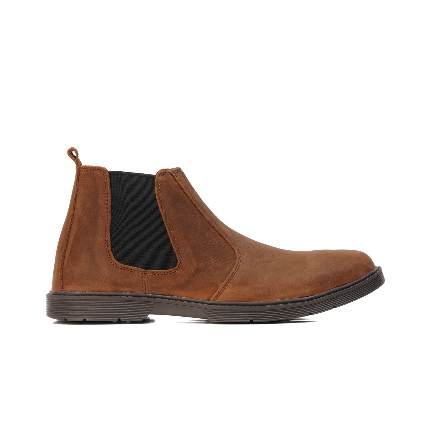 8017-Brown Mild Chelsea Boots - DeVogue