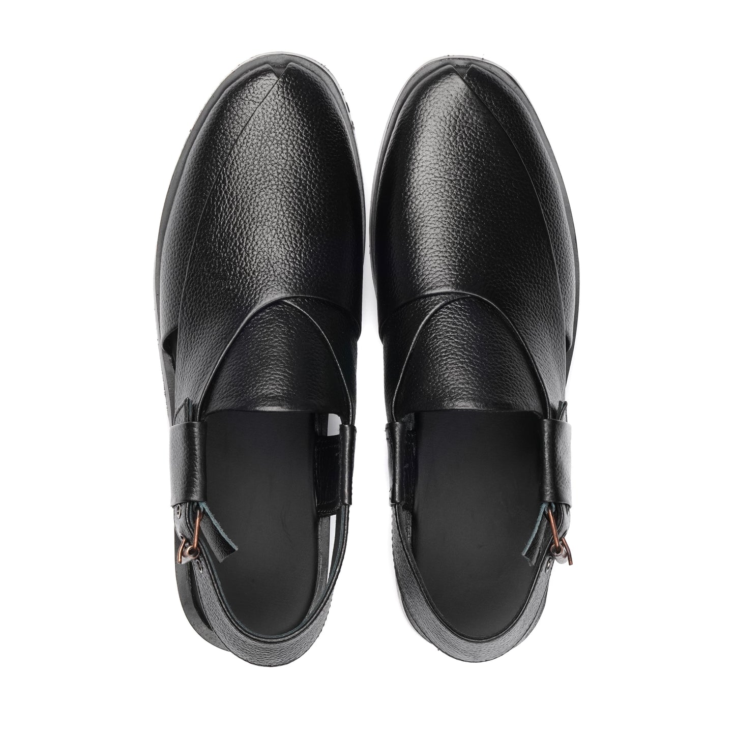 CL-03 Black Peshawari Chappal - DeVogue