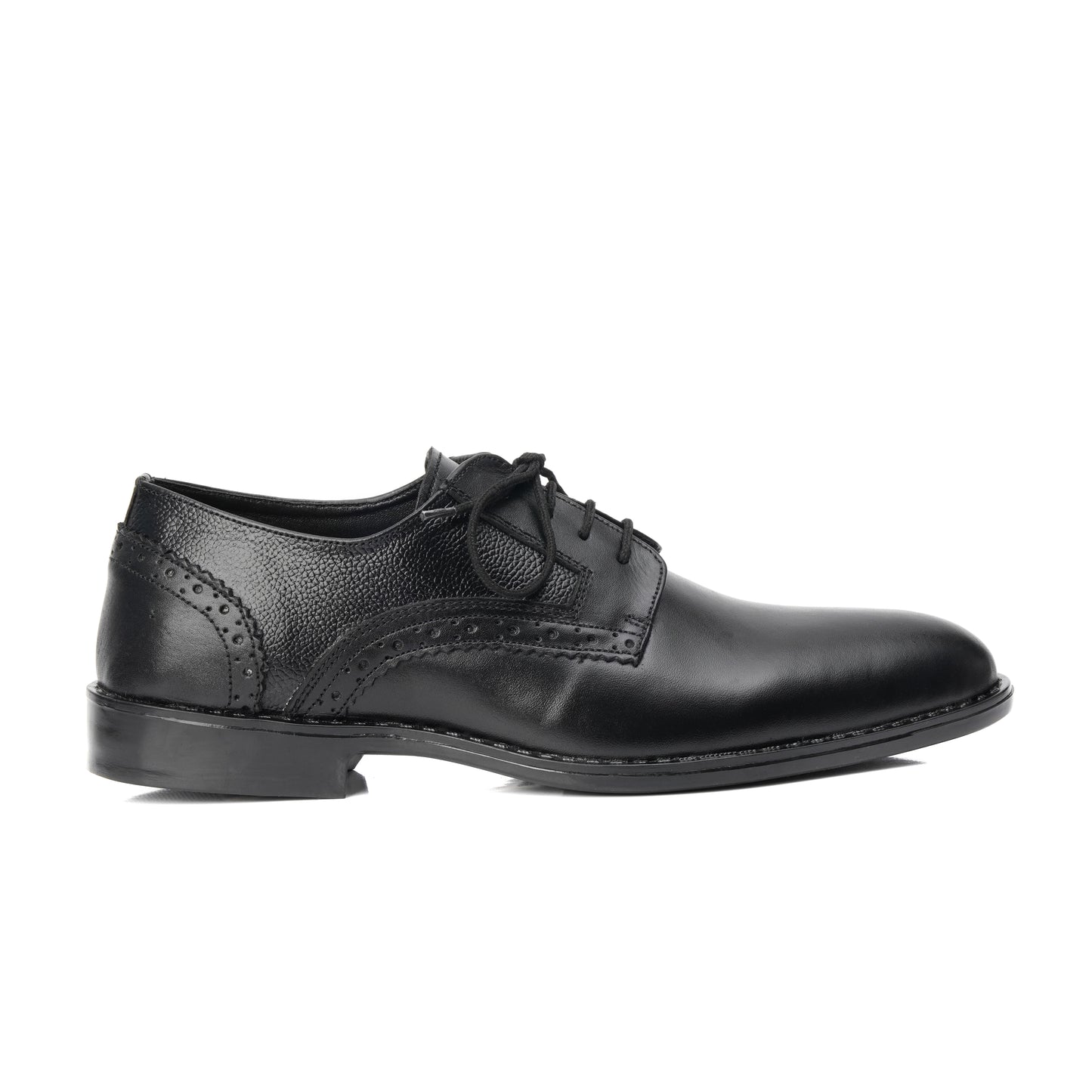 3006-Black Derby Soft Leather - DeVogue