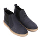 8017-Blue Suede Chelsea Boots - DeVogue