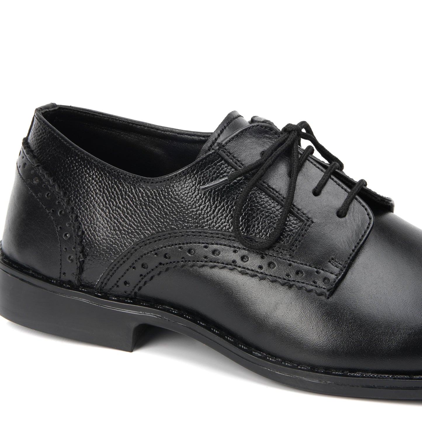 3006-Black Derby Soft Leather - DeVogue