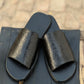 408-Black Chappal style Pure Cow Leather Shoes