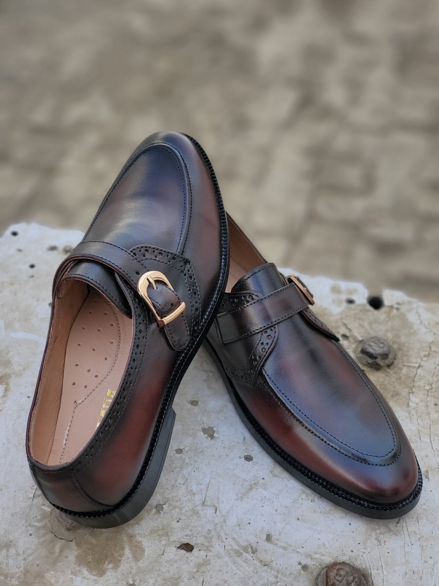 5005-Maroon Analine Premium Formal leather loafers